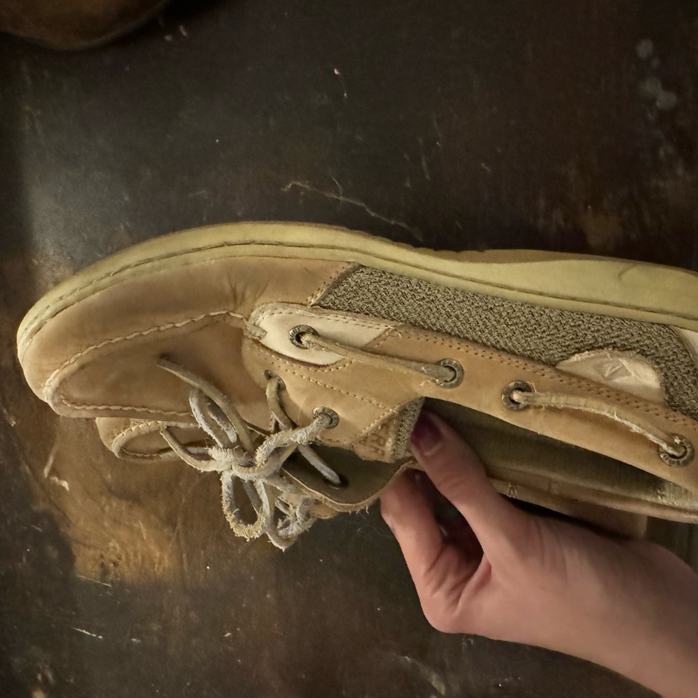 Sperry Beige Boat Shoes